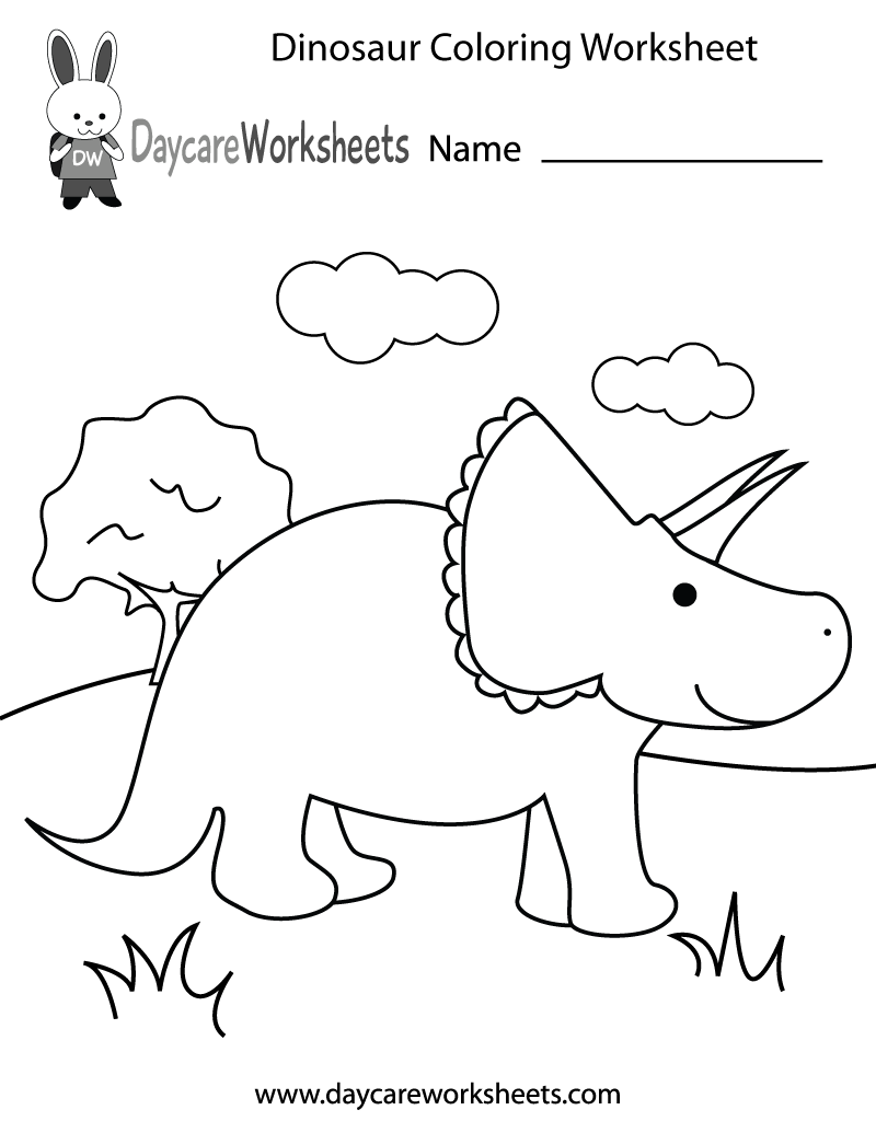 Free Preschool Dinosaur Coloring Worksheet Free Preschool Dinosaur Coloring Worksheet