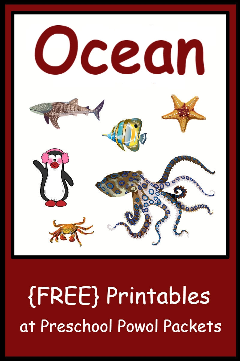 FREE Preschool Ocean Themed Printable Activities
