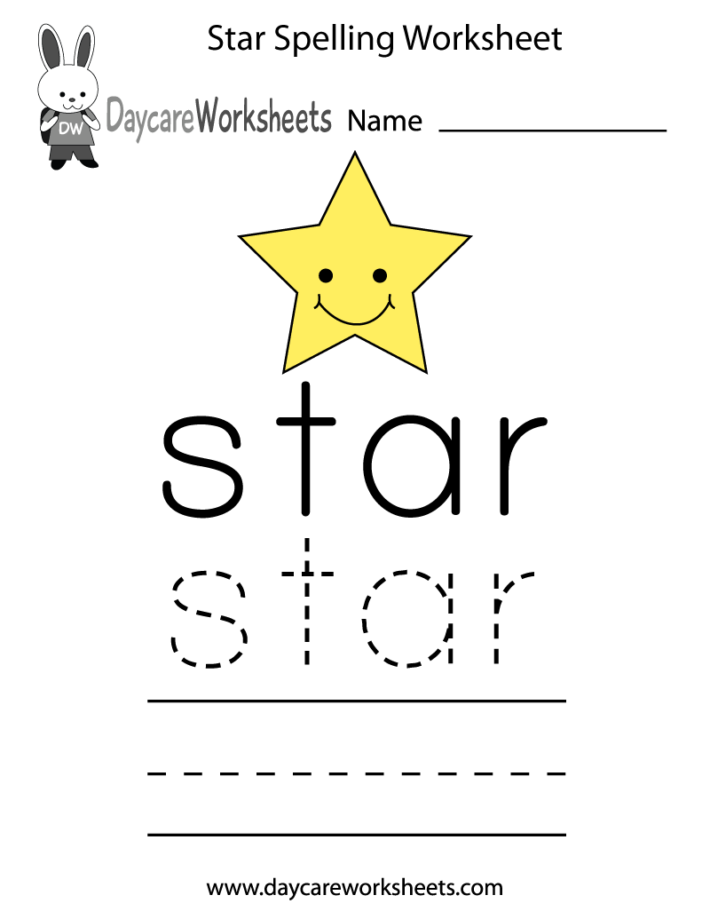 Free Printable Spelling Worksheets For Kindergarten