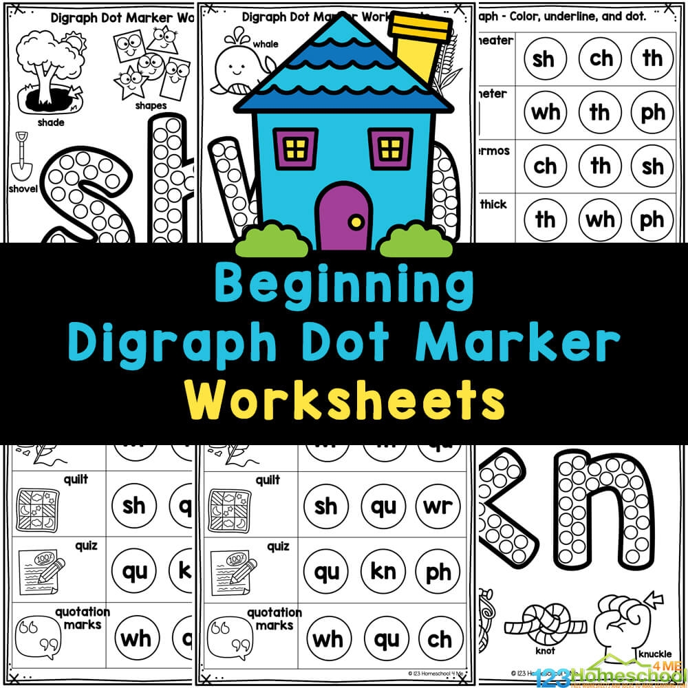 Free Printable Beginning Consonant Digraphs Worksheets