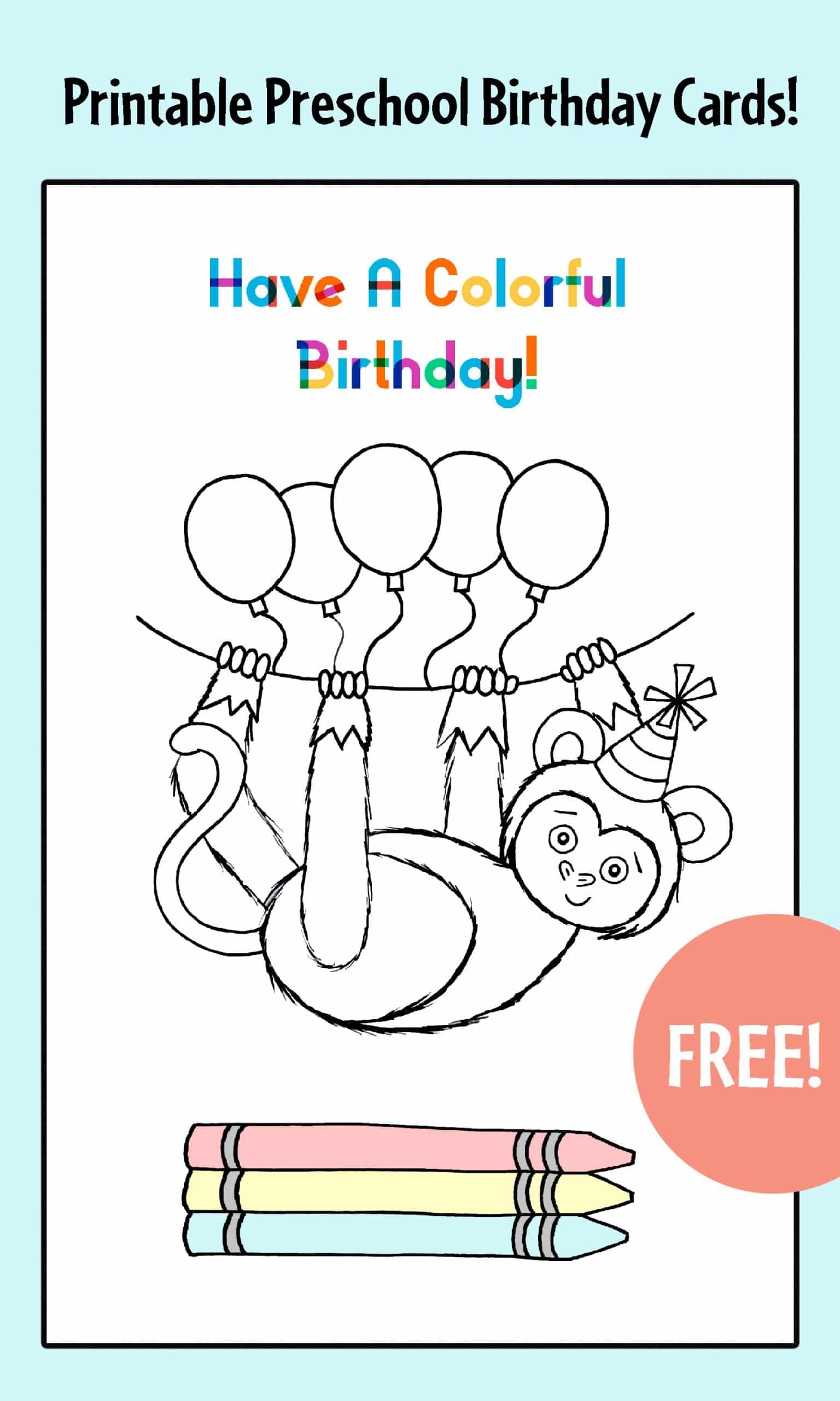 Free Printable Birthday Cards For Preschool The Hollydog Blog