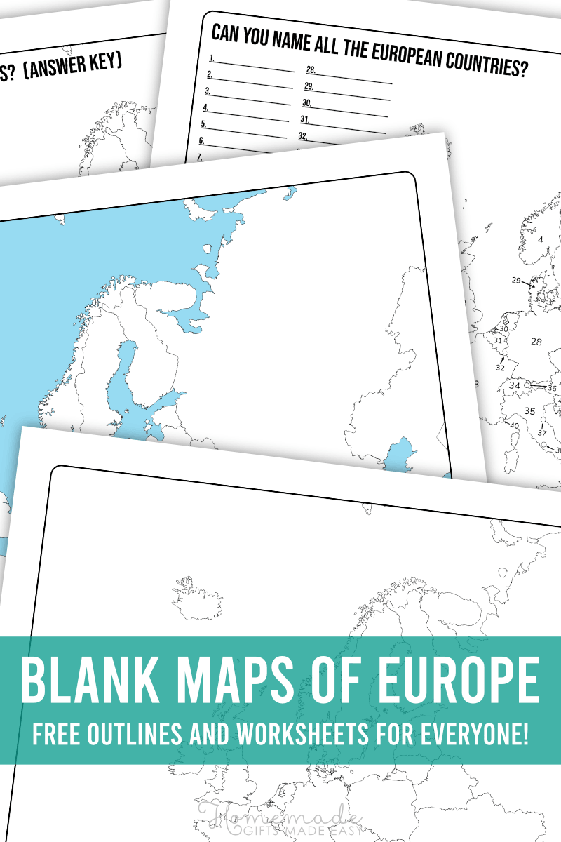 Free Printable Blank Map Of Europe Free Printable Blank Map Of Europe