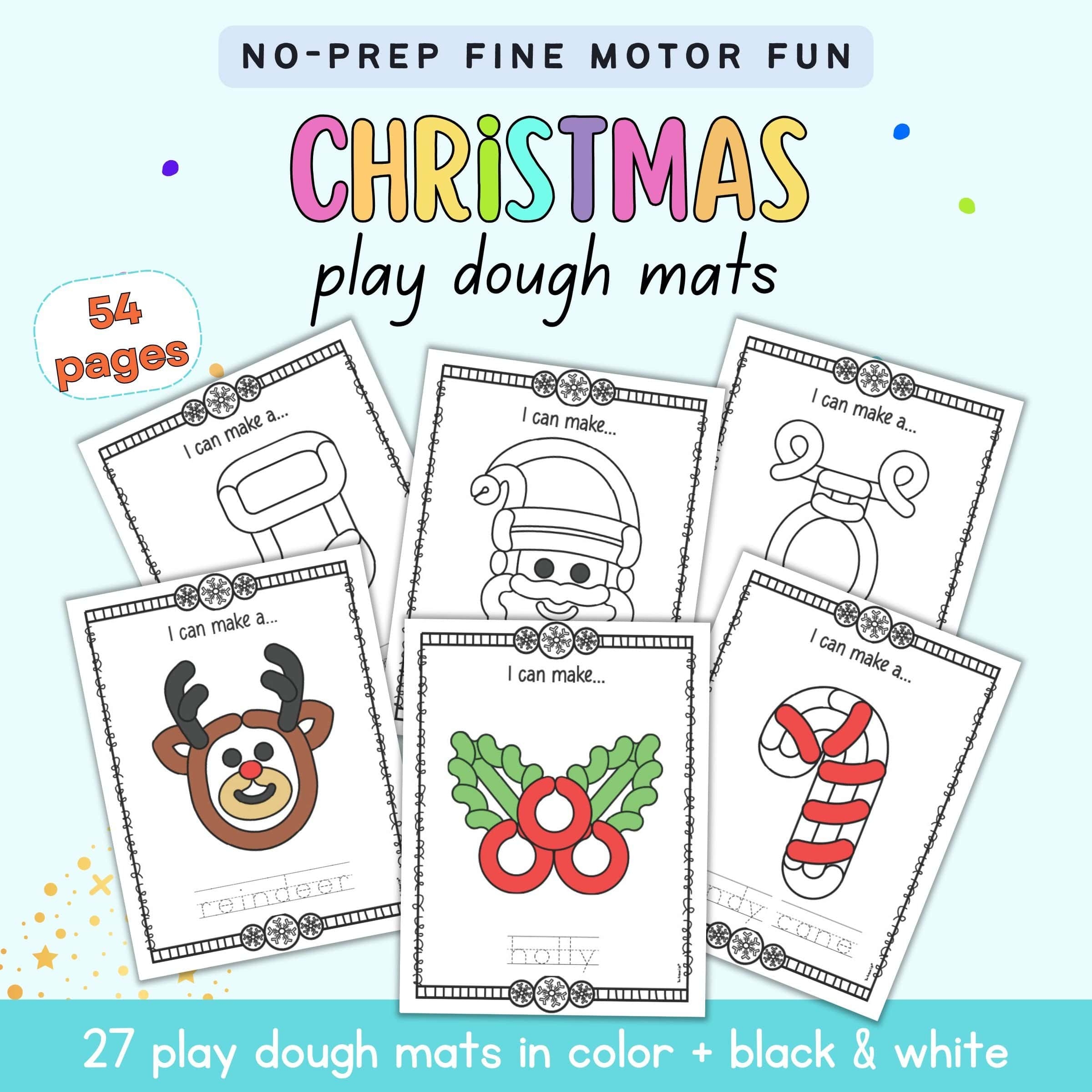 Free Printable Christmas Play Dough Mats The Artisan Life Free Printable Christmas Play Dough Mats The Artisan Life