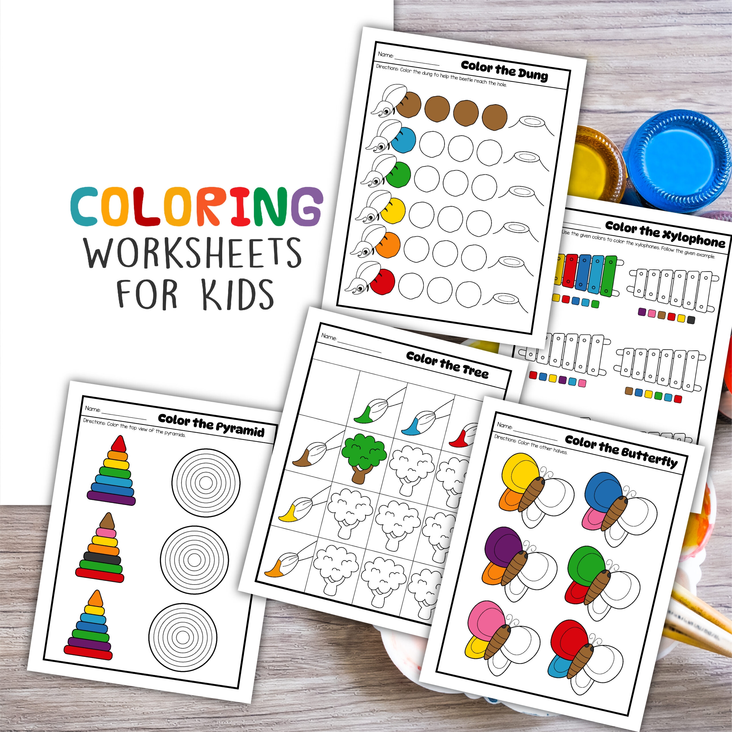 Free Preschool Printable Mixing Colors Story