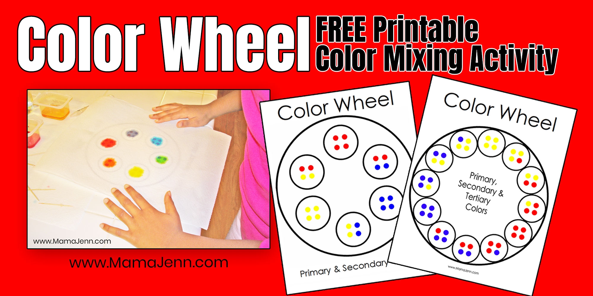 FREE Printable Color Wheel Activity fun U0026 Easy Color Mixing 