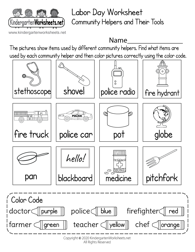 Free Printable Community Helpers And Their Tools Worksheet Free Printable Community Helpers And Their Tools Worksheet