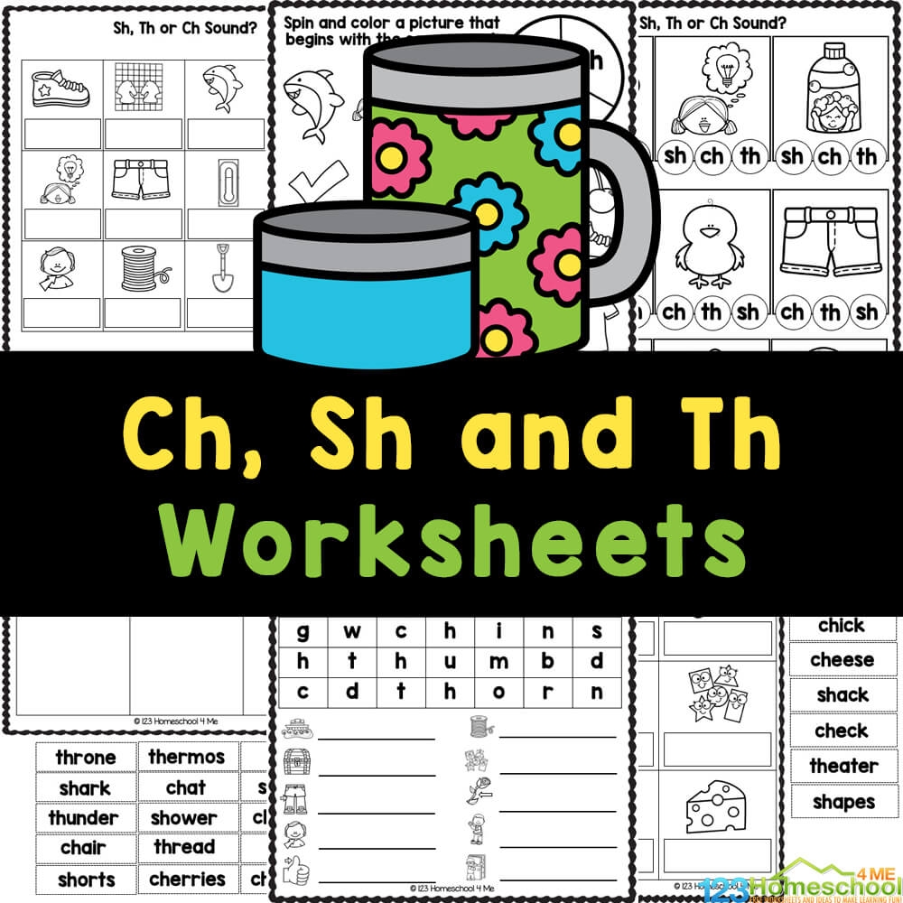 Free Printable Sh And Ch Worksheets