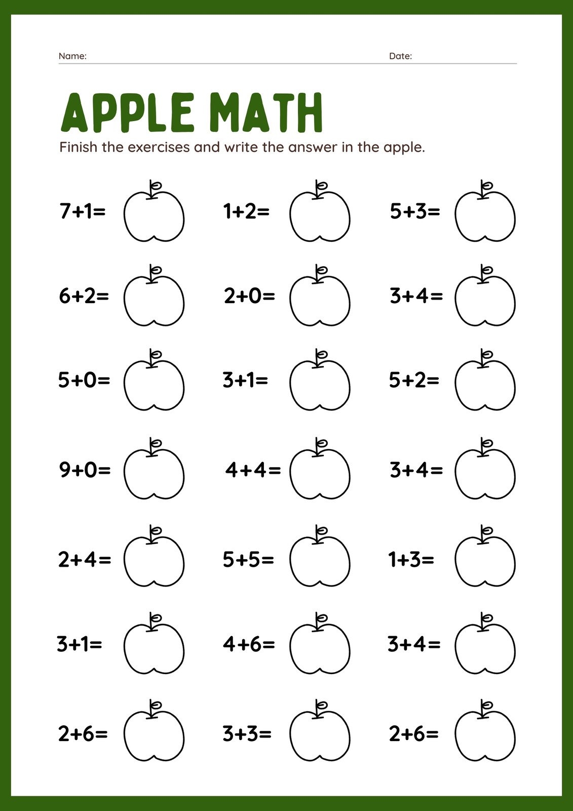 Free Printable Customizable Math Worksheet Templates Canva Free Printable Customizable Math Worksheet Templates Canva