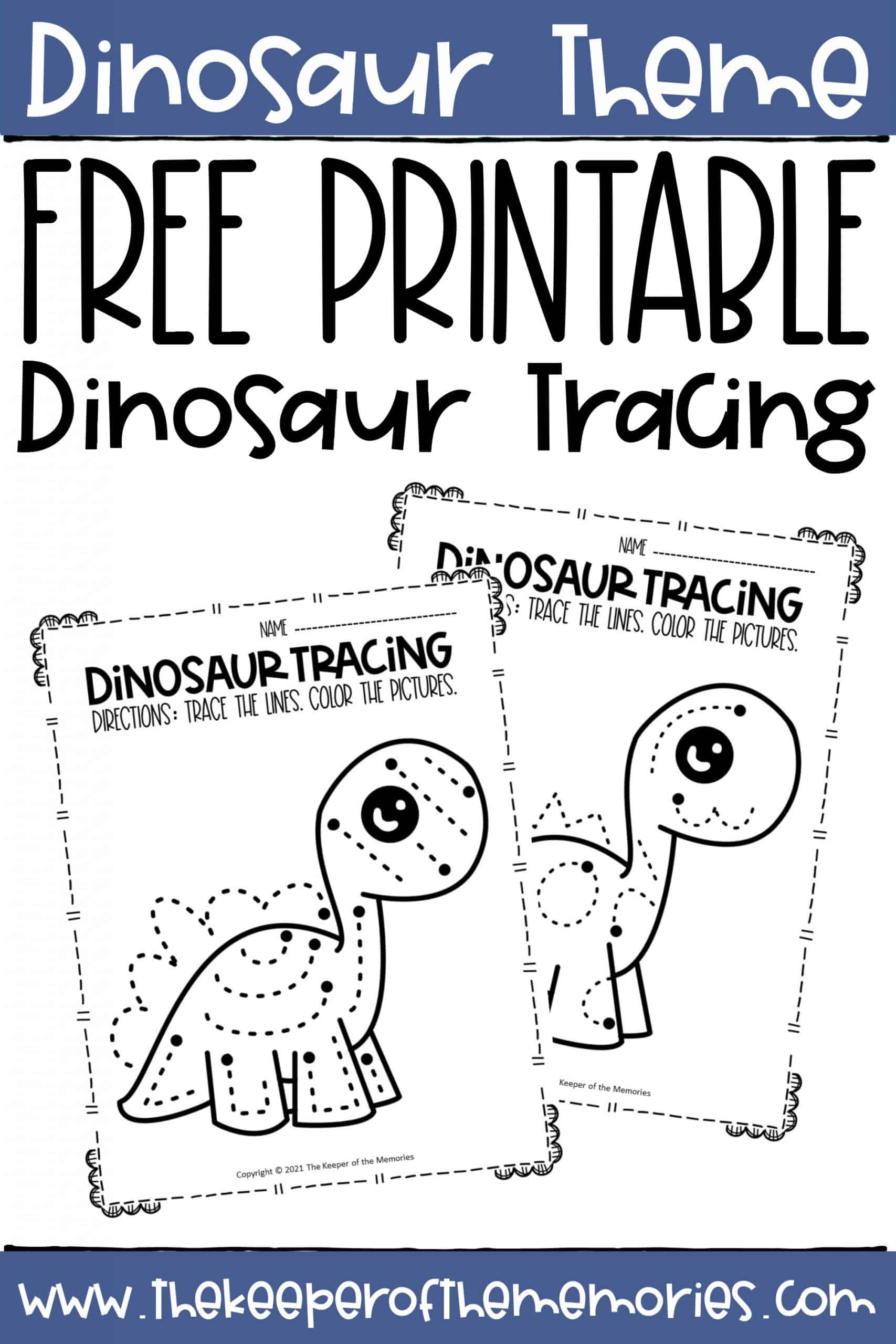 Free Printable Dinosaur Tracing Preschool Worksheets The Keeper Of The Memories Free Printable Dinosaur Tracing Preschool Worksheets The Keeper Of The Memories