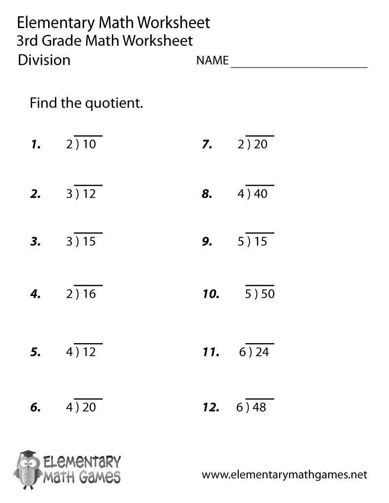 Division Worksheet Free Printable Division Worksheet Free Printable
