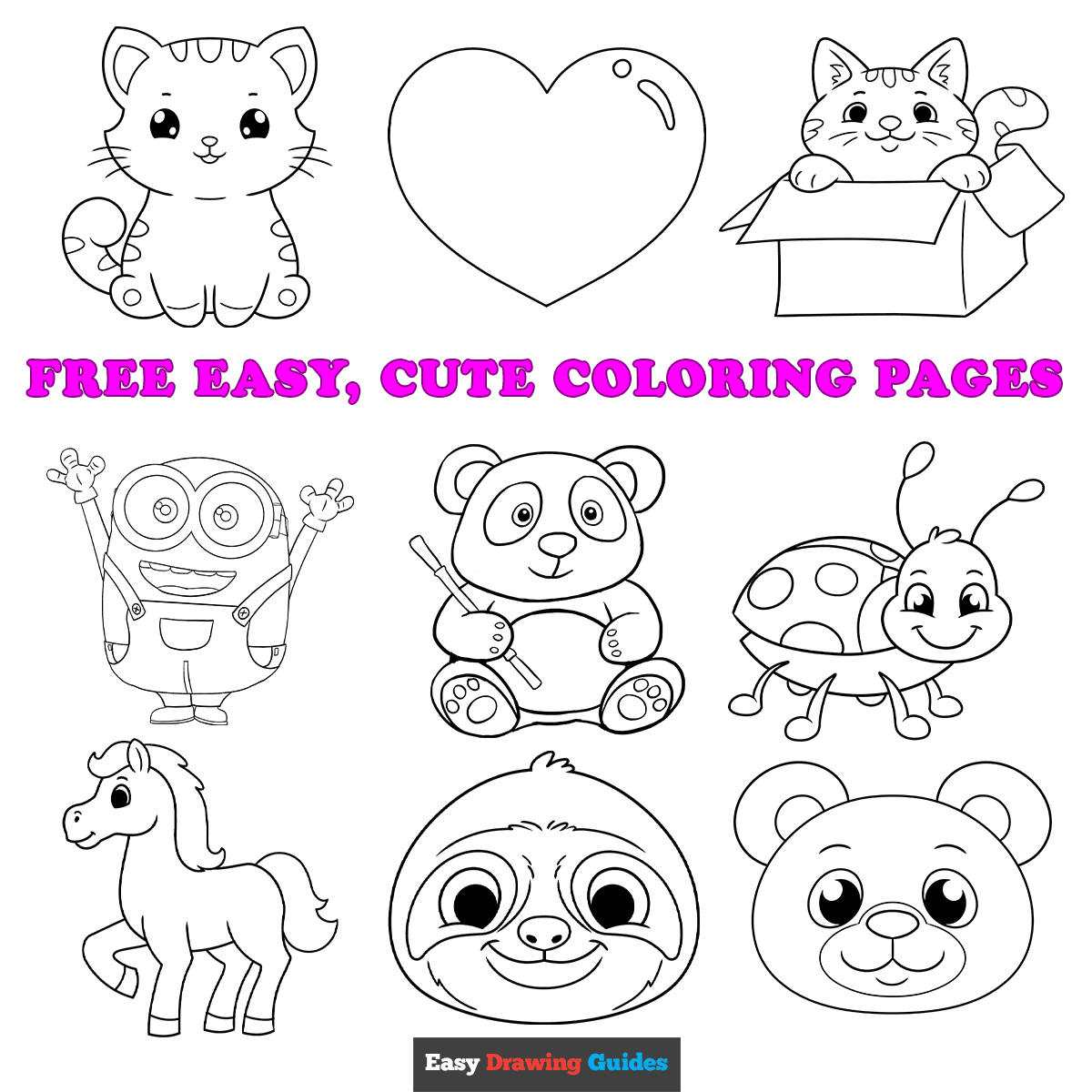 Free Printable Easy Cute Coloring Pages For Kids Free Printable Easy Cute Coloring Pages For Kids