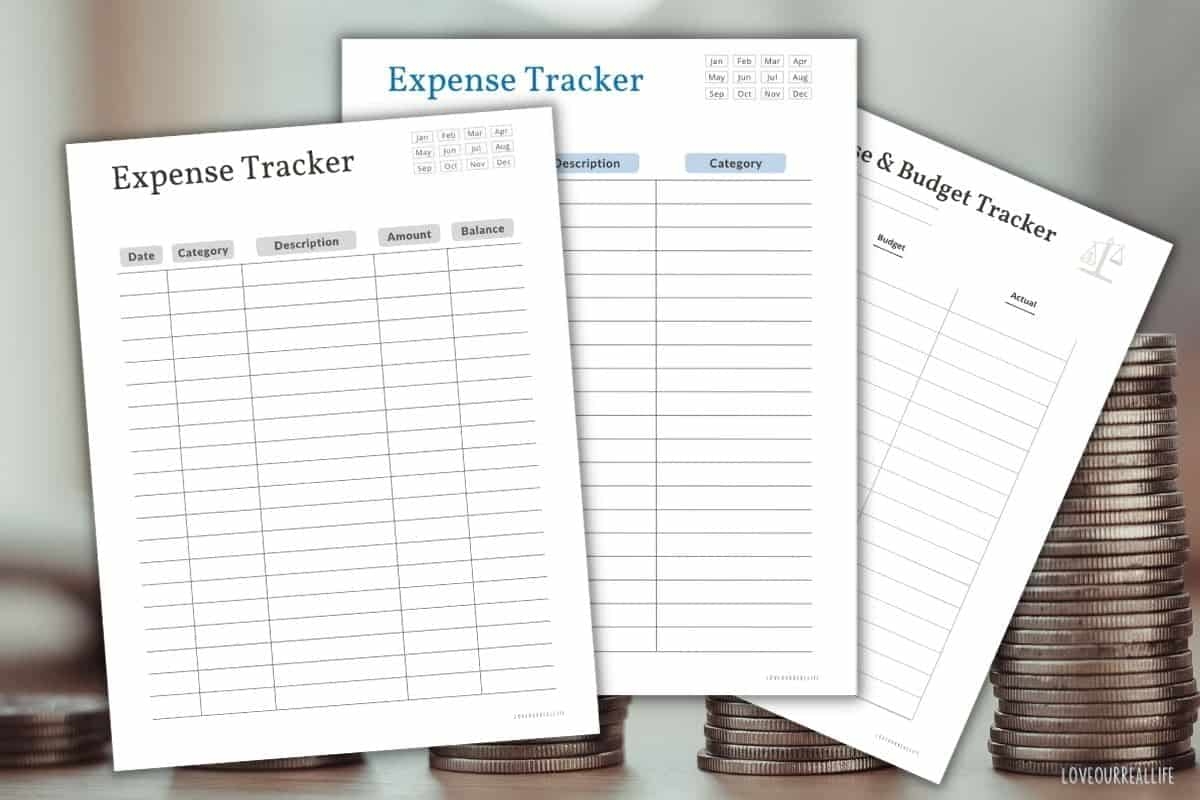 FREE Printable Expense Tracker Monthly Budget Trackers Love Our Real Life