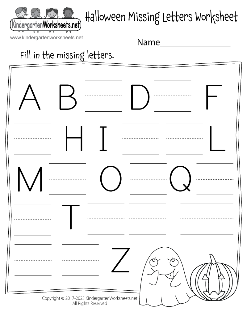 Free Printable Halloween Missing Letters Worksheet Free Printable Halloween Missing Letters Worksheet
