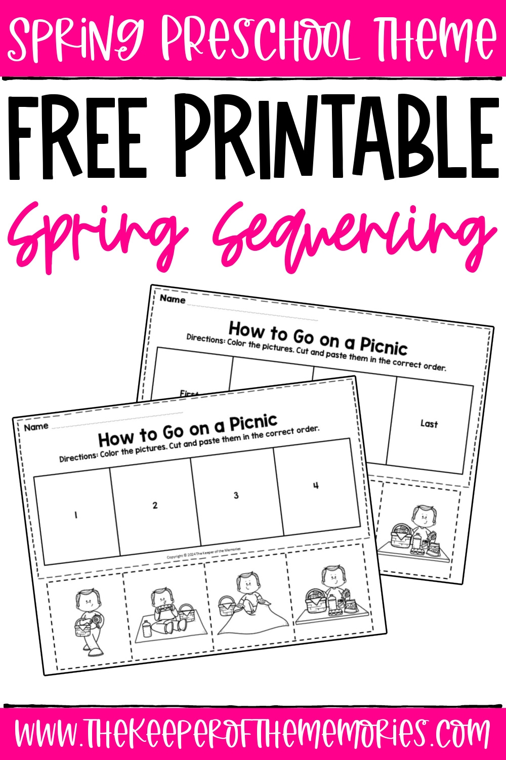 Free Printable How To Go On A Picnic Spring Sequencing Worksheets The Keeper Of The Memories Free Printable How To Go On A Picnic Spring Sequencing Worksheets The Keeper Of The Memories