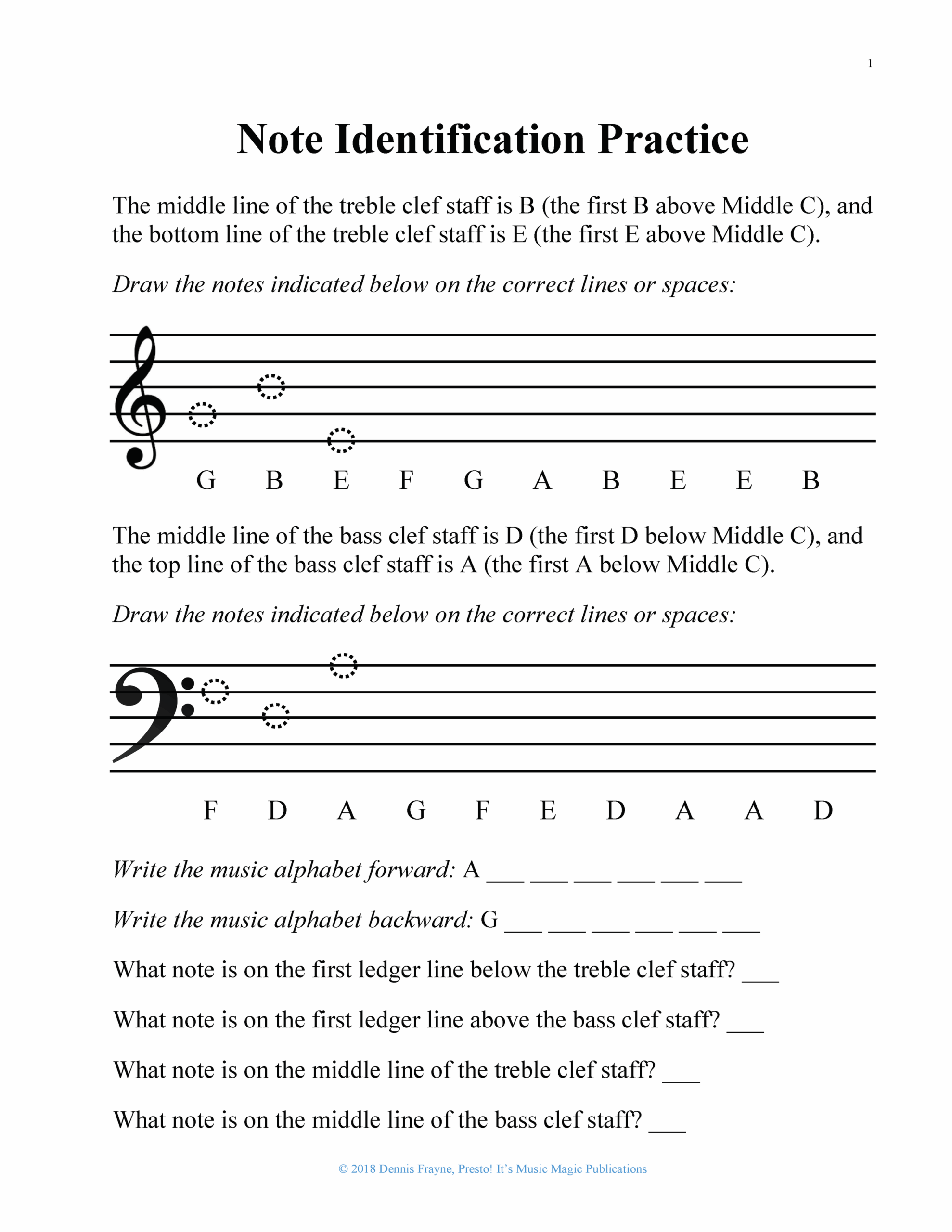 FREE Printable Music Note Naming Worksheets Presto It s Music FREE Printable Music Note Naming Worksheets Presto It s Music