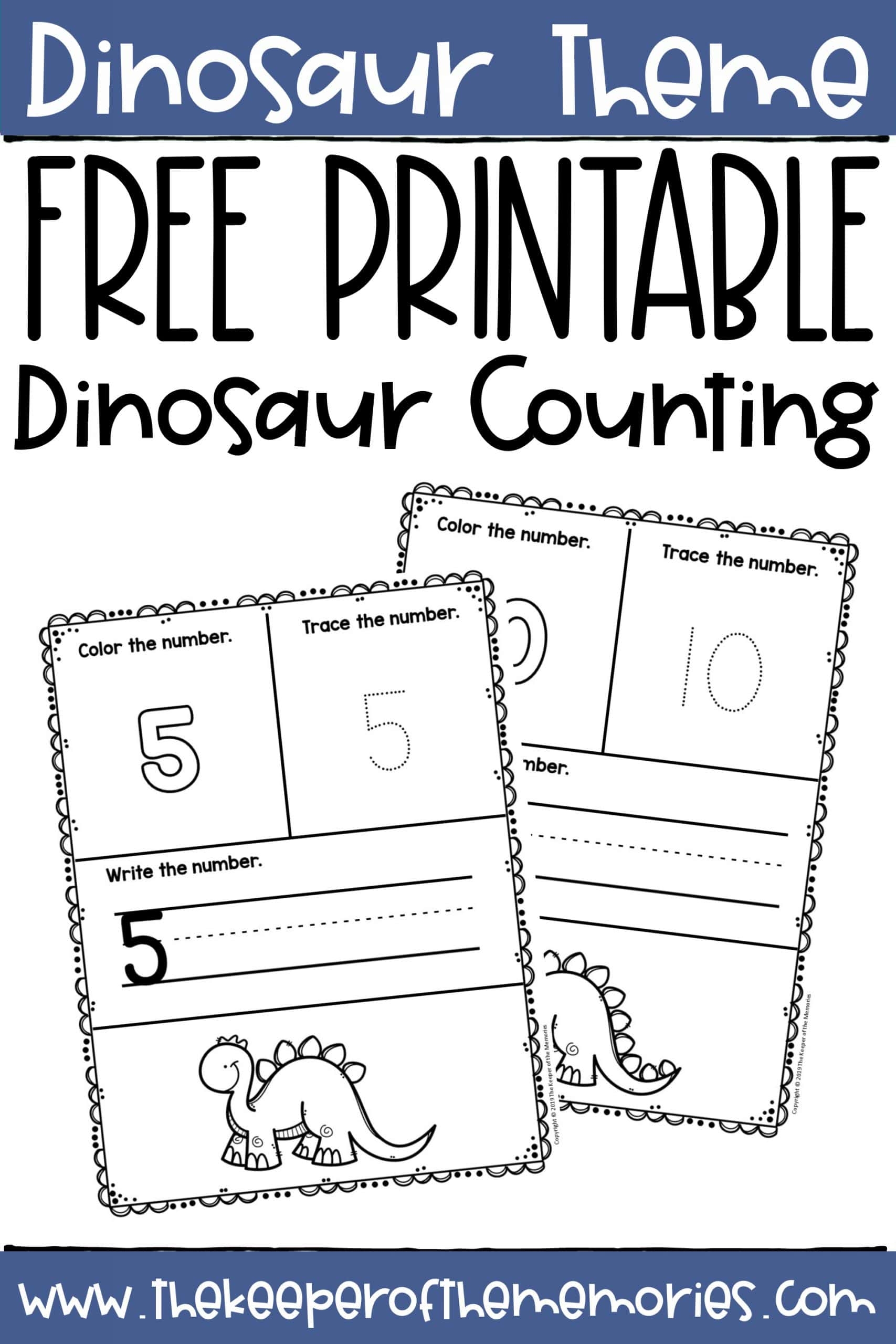 Free Printable Numbers Dinosaur Preschool Worksheets The Keeper Of The Memories Free Printable Numbers Dinosaur Preschool Worksheets The Keeper Of The Memories