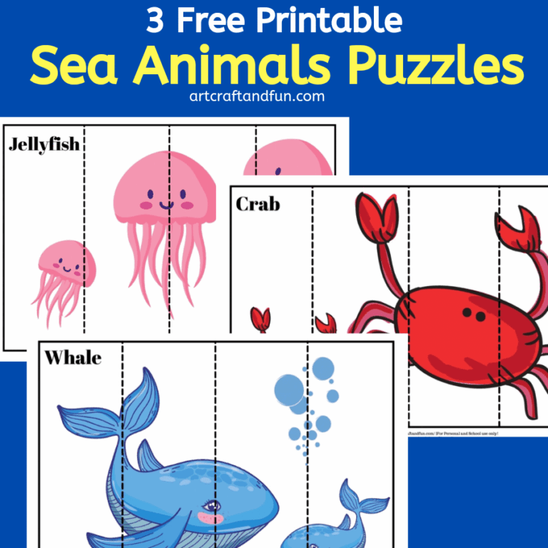Free Printable Sea Animal Puzzles For Kids Worksheets Library