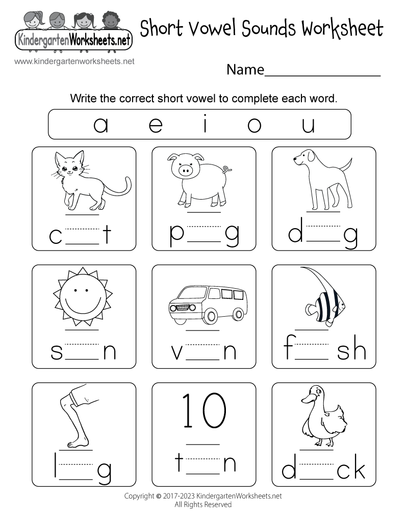 Free Printable Short Vowel Sounds Worksheet Free Printable Short Vowel Sounds Worksheet