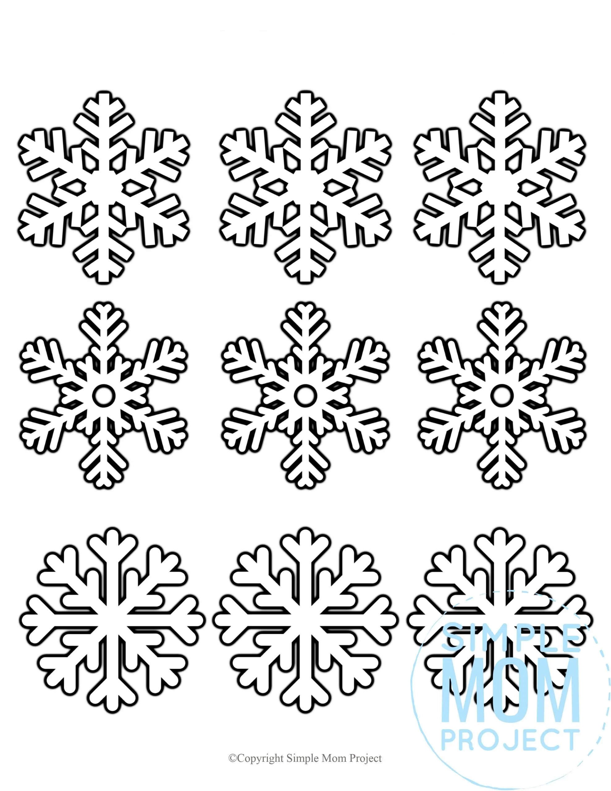 Free Printable Small Snowflake Templates Simple Mom Project Free Printable Small Snowflake Templates Simple Mom Project