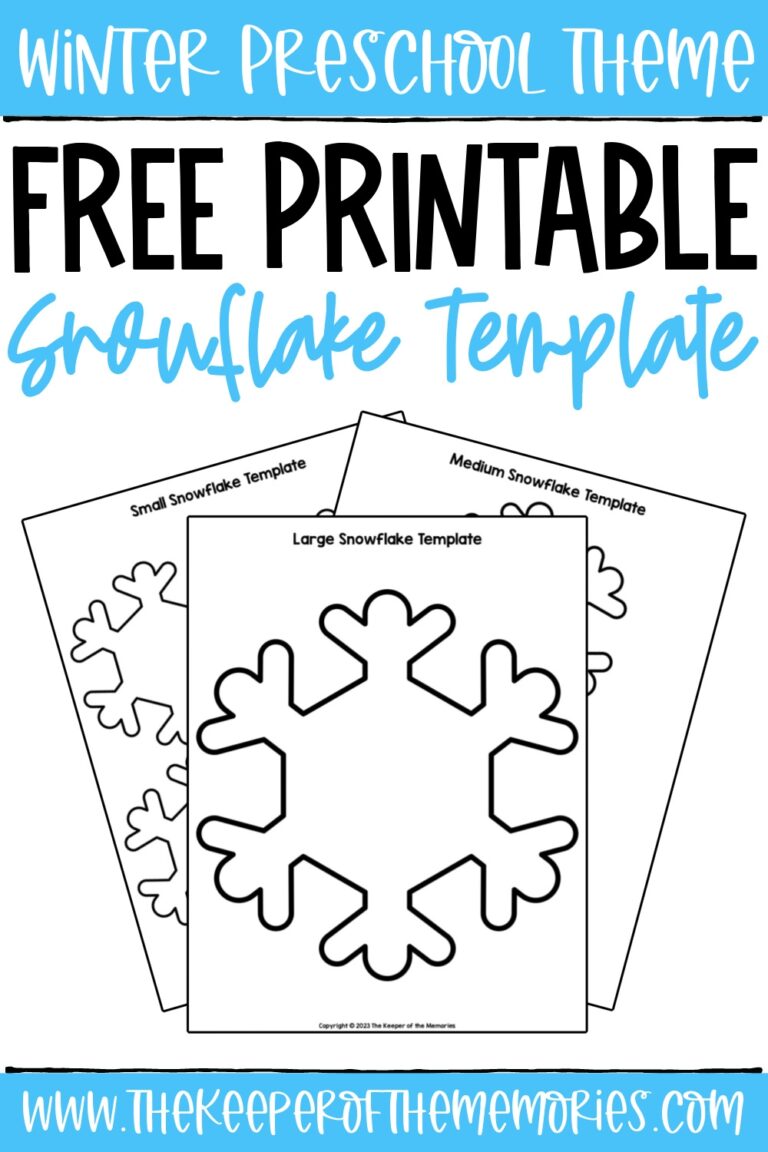 Free Printable Snowflake Template The Keeper Of The Memories