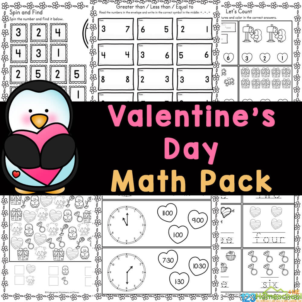 FREE Printable Valentine s Day Math Worksheets FREE Printable Valentine s Day Math Worksheets
