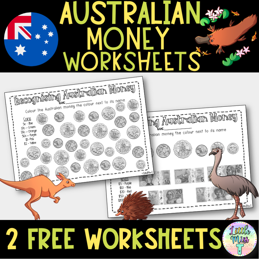 FREE Recognising Australian Money Worksheet Printable Australian Teachers Marketplace FREE Recognising Australian Money Worksheet Printable Australian Teachers Marketplace