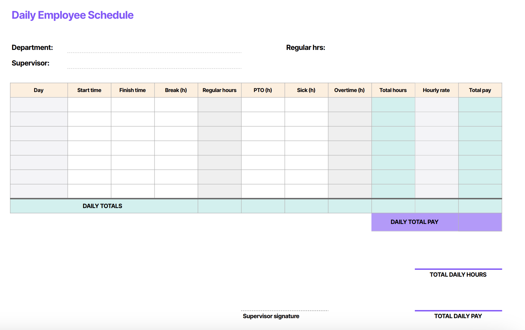 FREE Schedule Templates Weekly Daily Monthly Timeular
