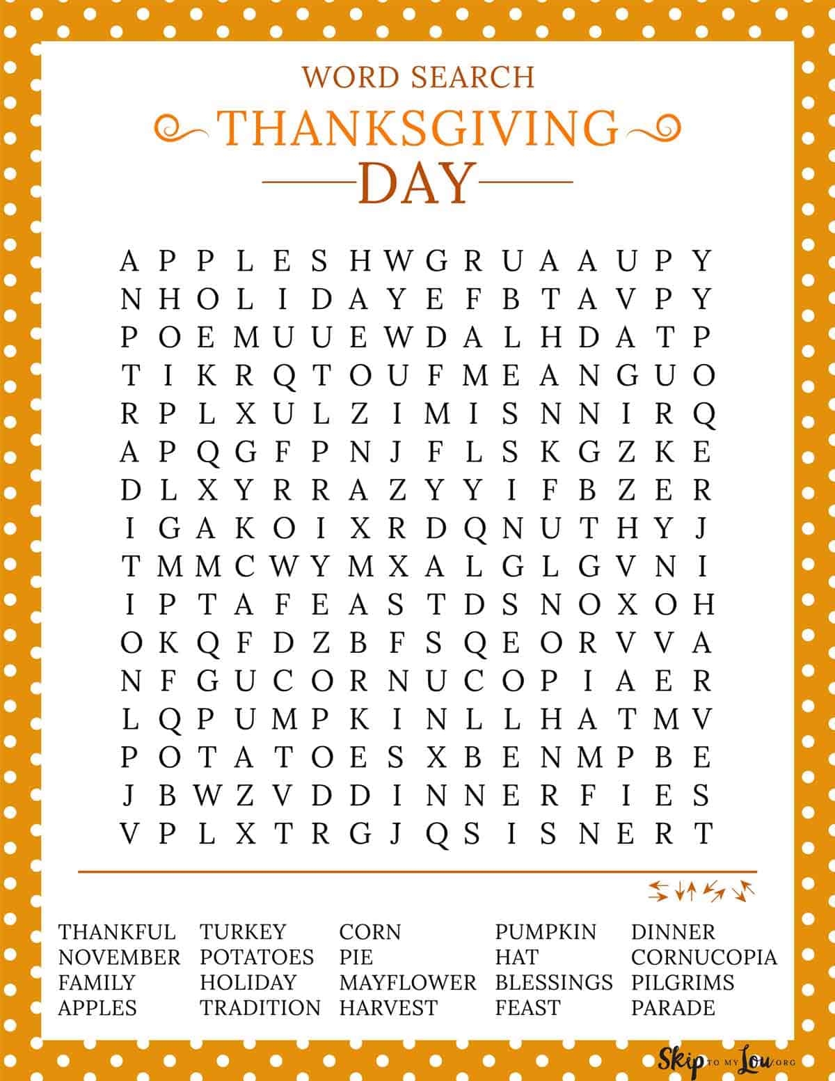Free Printables For Thanksgiving Worksheets