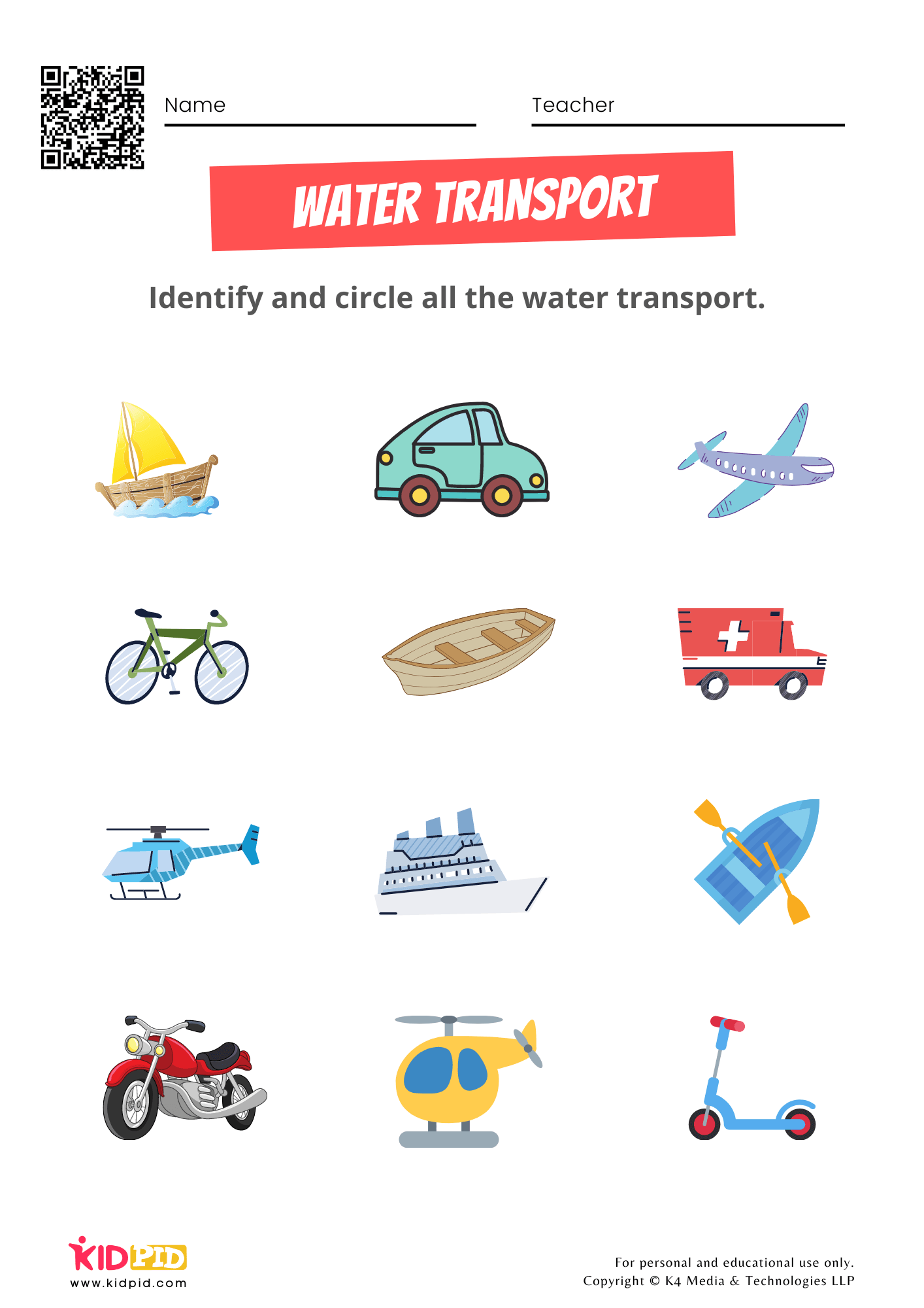 Free Transportation Worksheets For Preschoolers Kidpid Free Transportation Worksheets For Preschoolers Kidpid