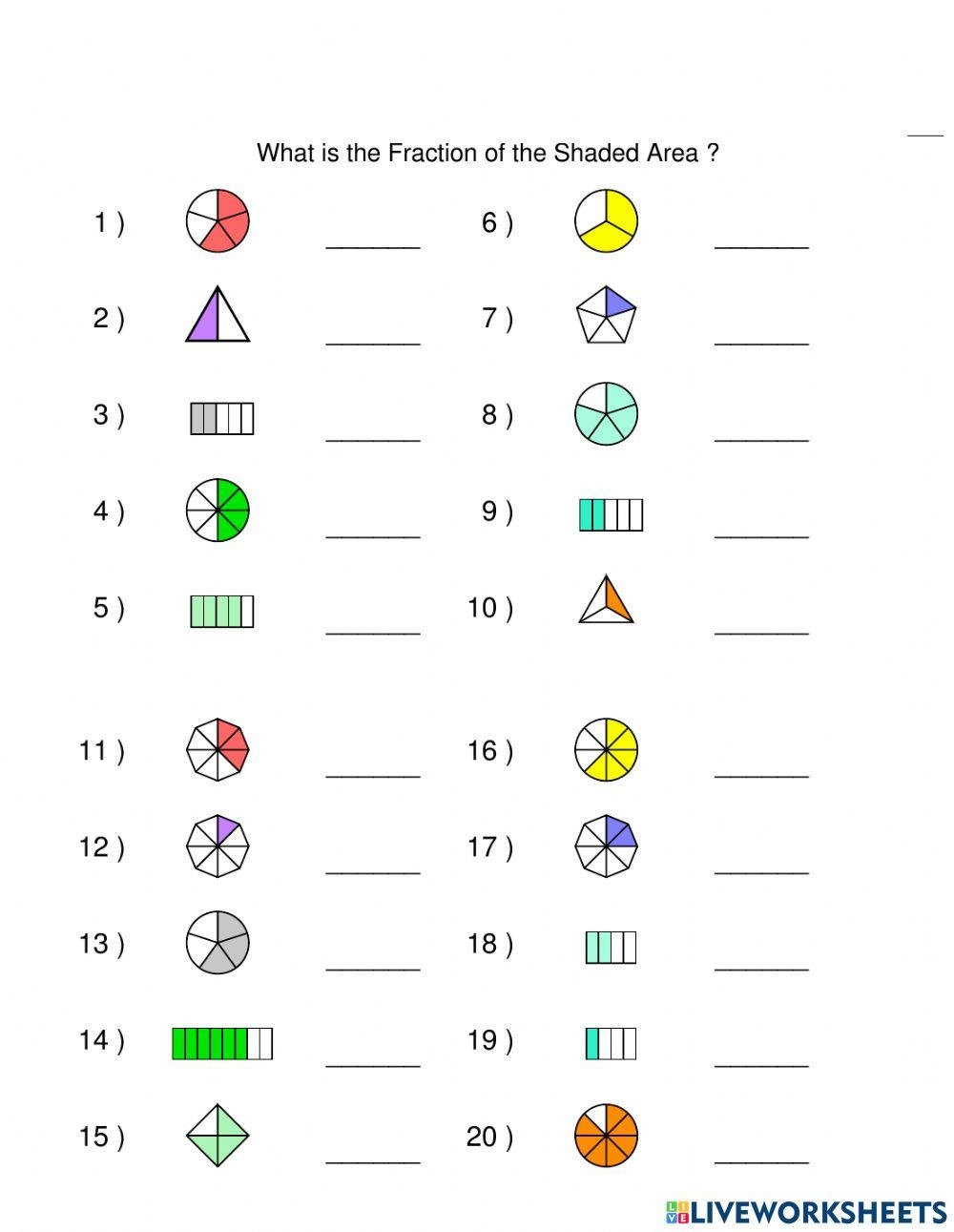Free Visual Fractions Worksheet Download Free Visual Fractions Worksheet Png Images Free Worksheets On Clipart Library