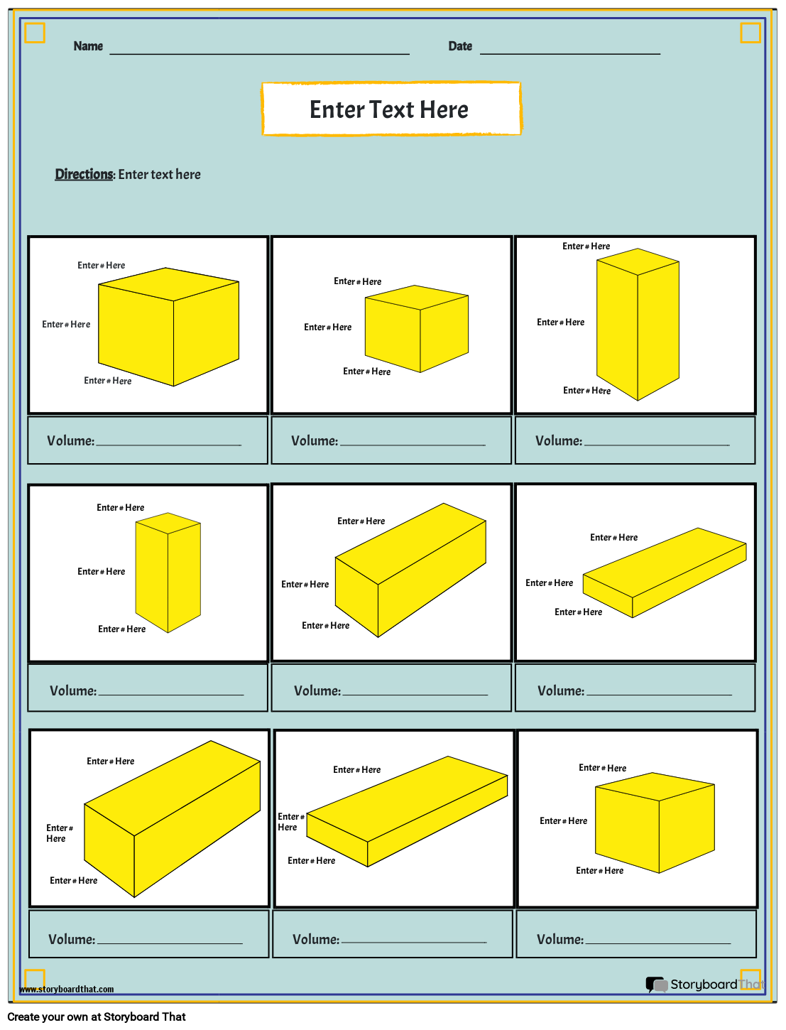 Free Volume Worksheets Surface Area U0026 Finding Volume