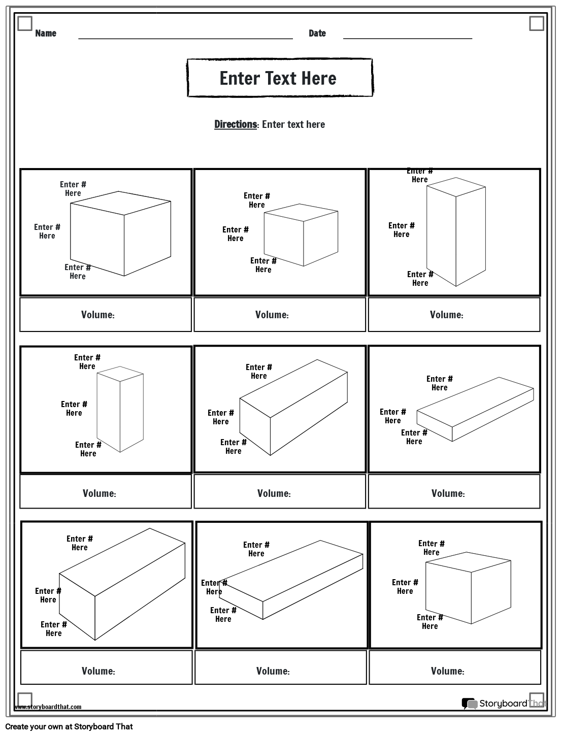 Free Volume Worksheets Surface Area U0026 Finding Volume