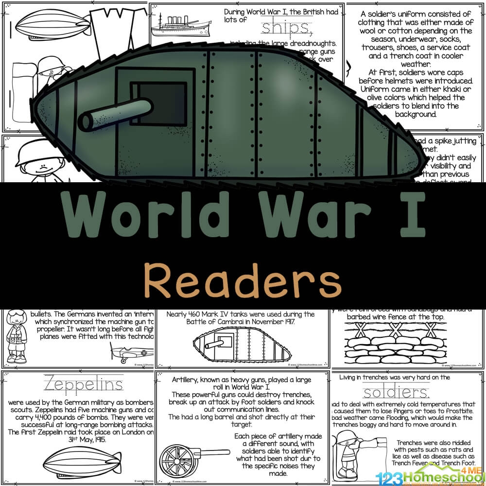 FREE World War 1 For Kids Reader To Color And Learn FREE World War 1 For Kids Reader To Color And Learn