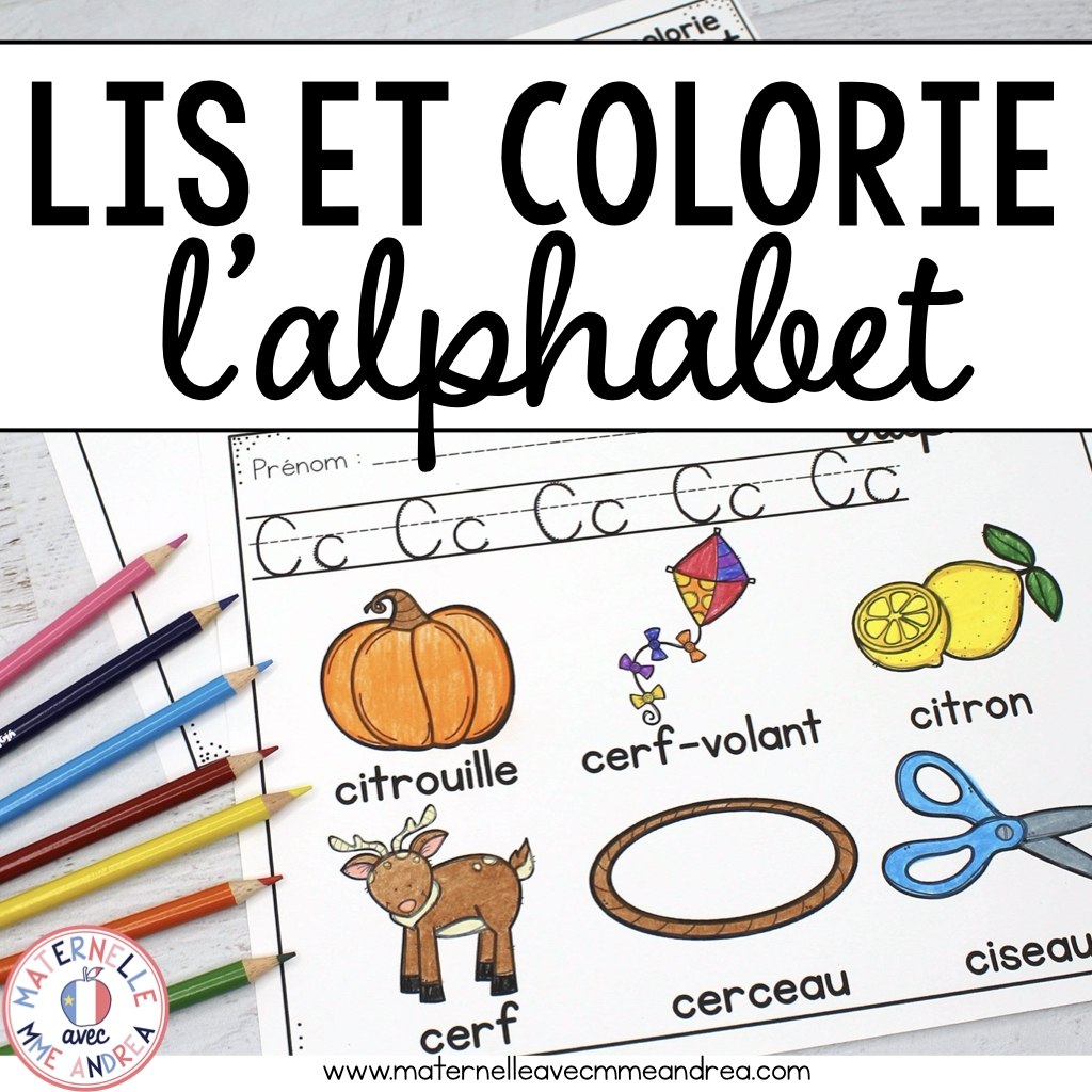 FRENCH Alphabet Read And Colour