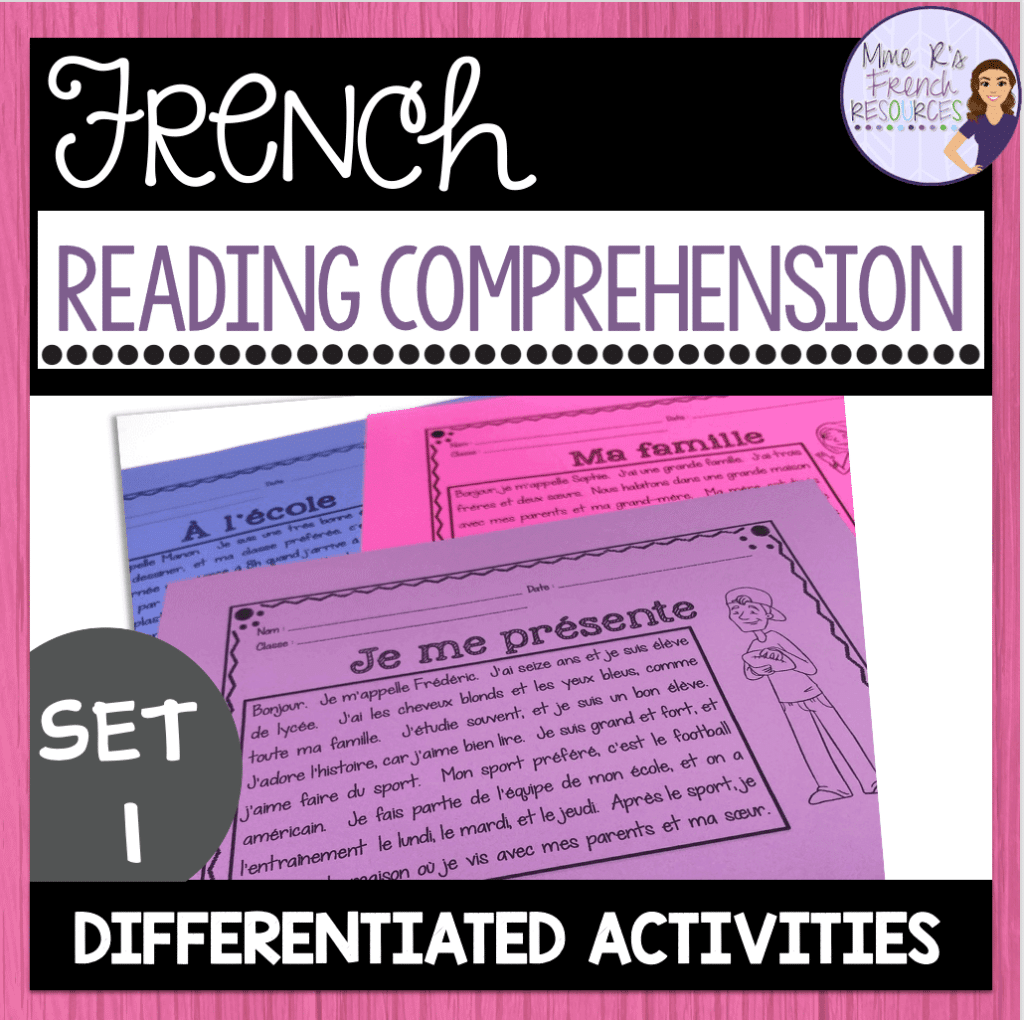 French Reading Comprehension Mme R s French Resources