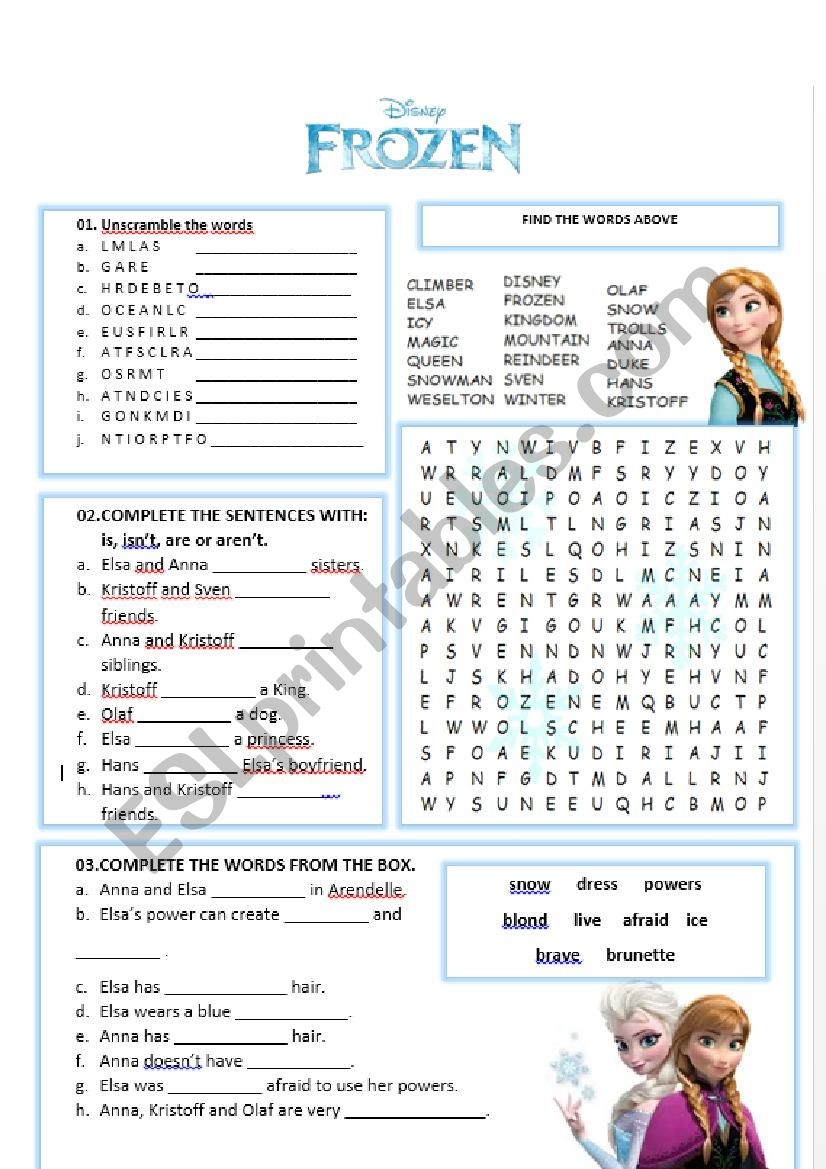 Frozen Part 2 Of 2 ESL Worksheet By Bitinha Frozen Part 2 Of 2 ESL Worksheet By Bitinha