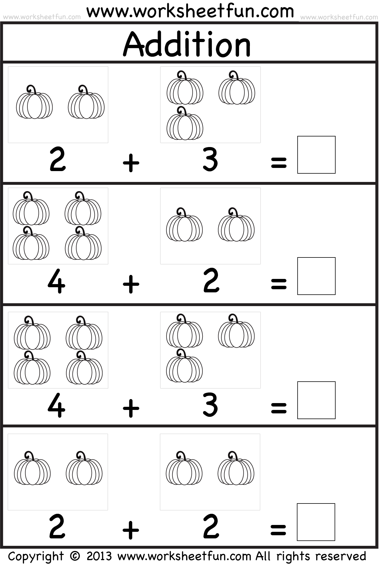 Fun Addition Practice For Kindergarten MySchoolsMath Worksheets Library