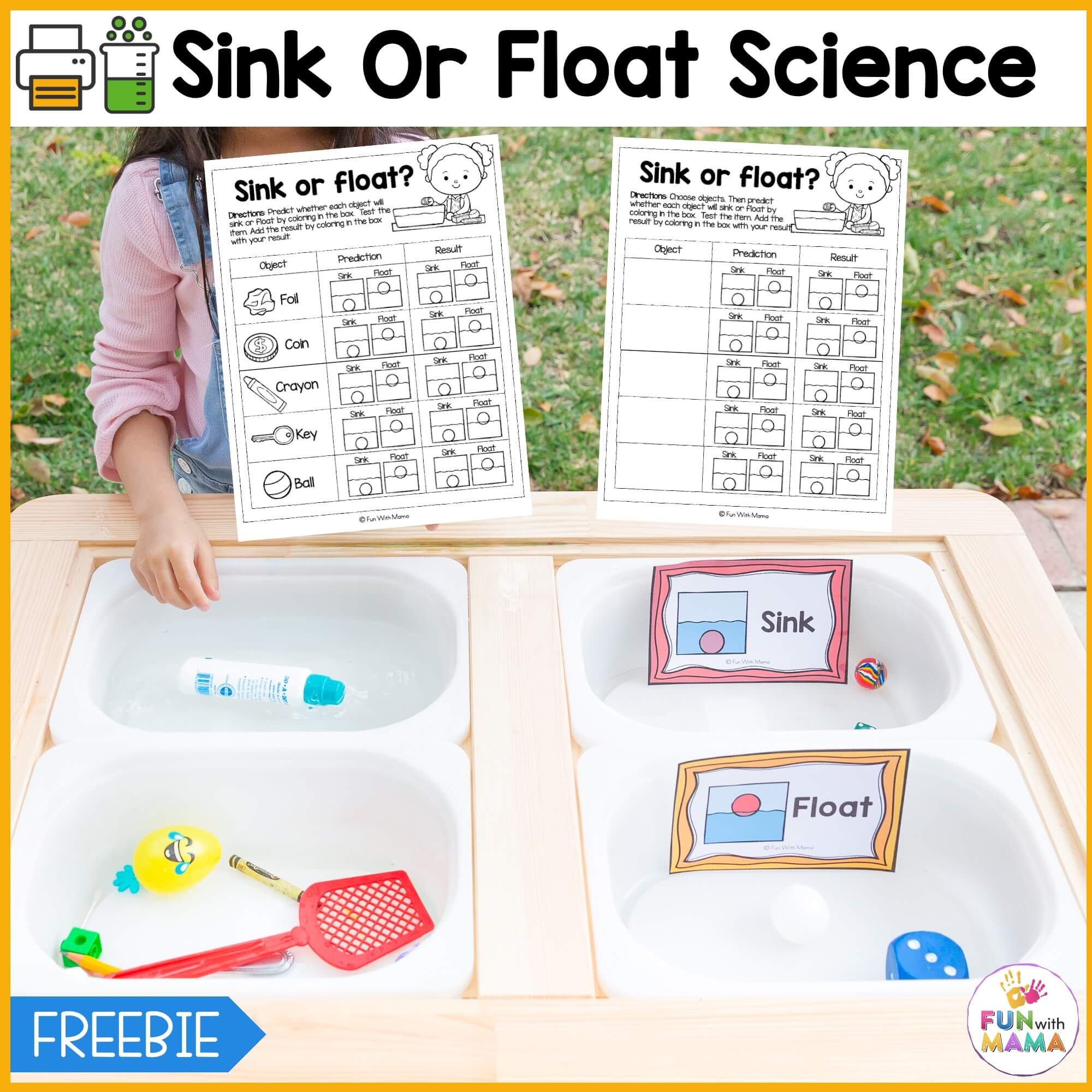 FUN Sink Or Float Experiment Worksheet FREE PRINTABLE 