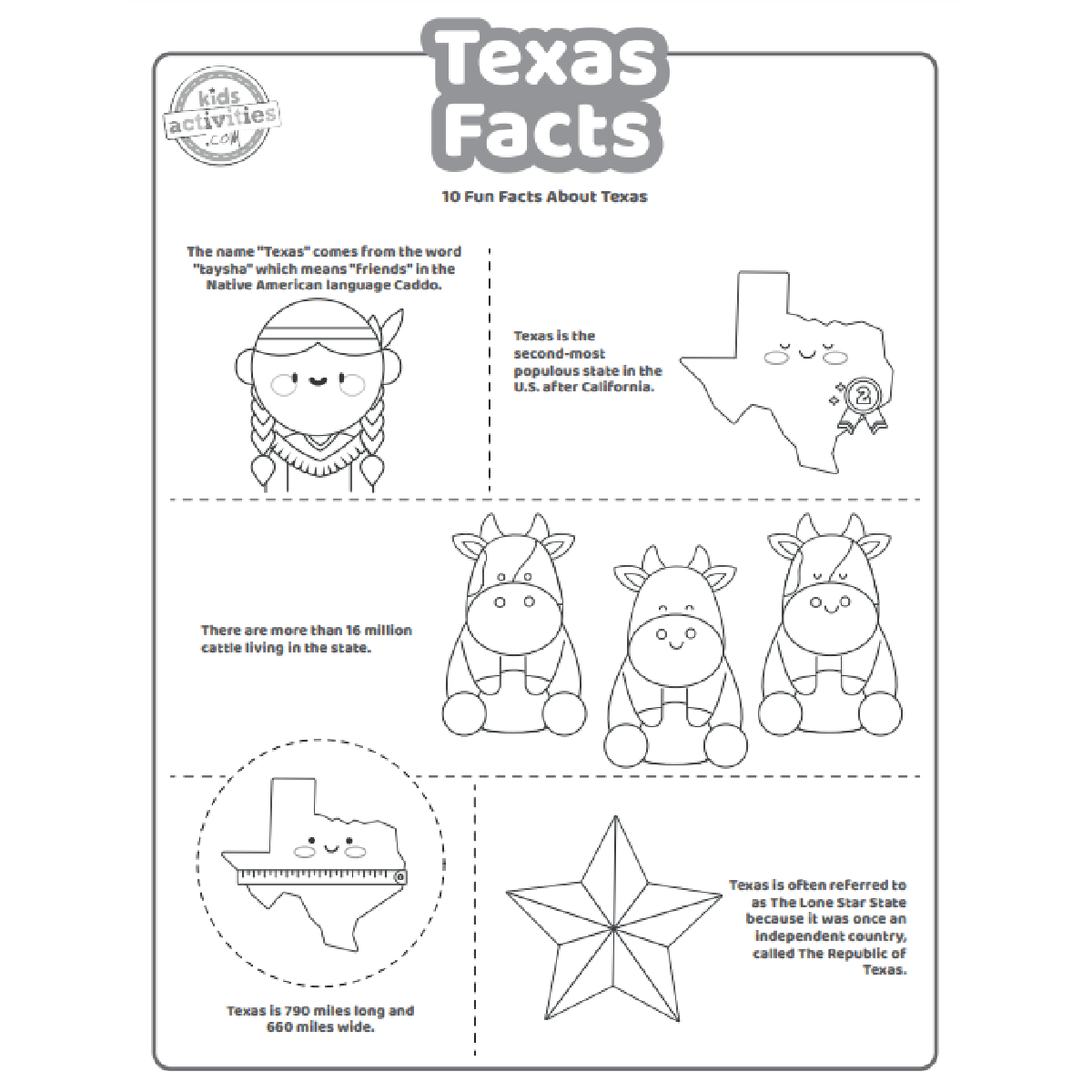 Fun Texas Facts For Kids To Print And Learn Kids Activities Blog Fun Texas Facts For Kids To Print And Learn Kids Activities Blog