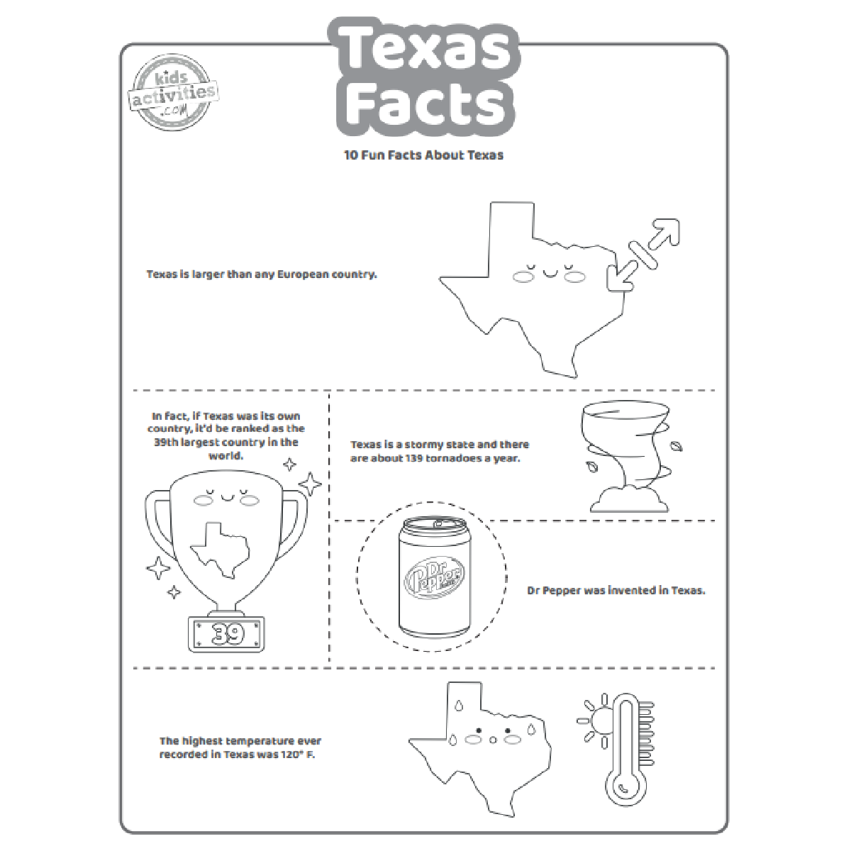 Fun Texas Facts For Kids To Print And Learn Kids Activities Blog Fun Texas Facts For Kids To Print And Learn Kids Activities Blog