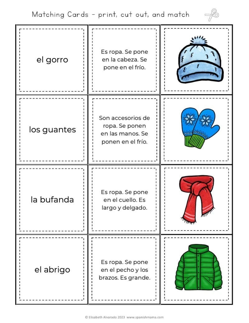 Fun Winter Lessons In Spanish For Kids With Free Printables Fun Winter Lessons In Spanish For Kids With Free Printables