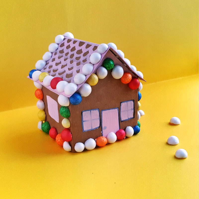 Gingerbread House Craft From Paper Free Printable Template Gingerbread House Craft From Paper Free Printable Template