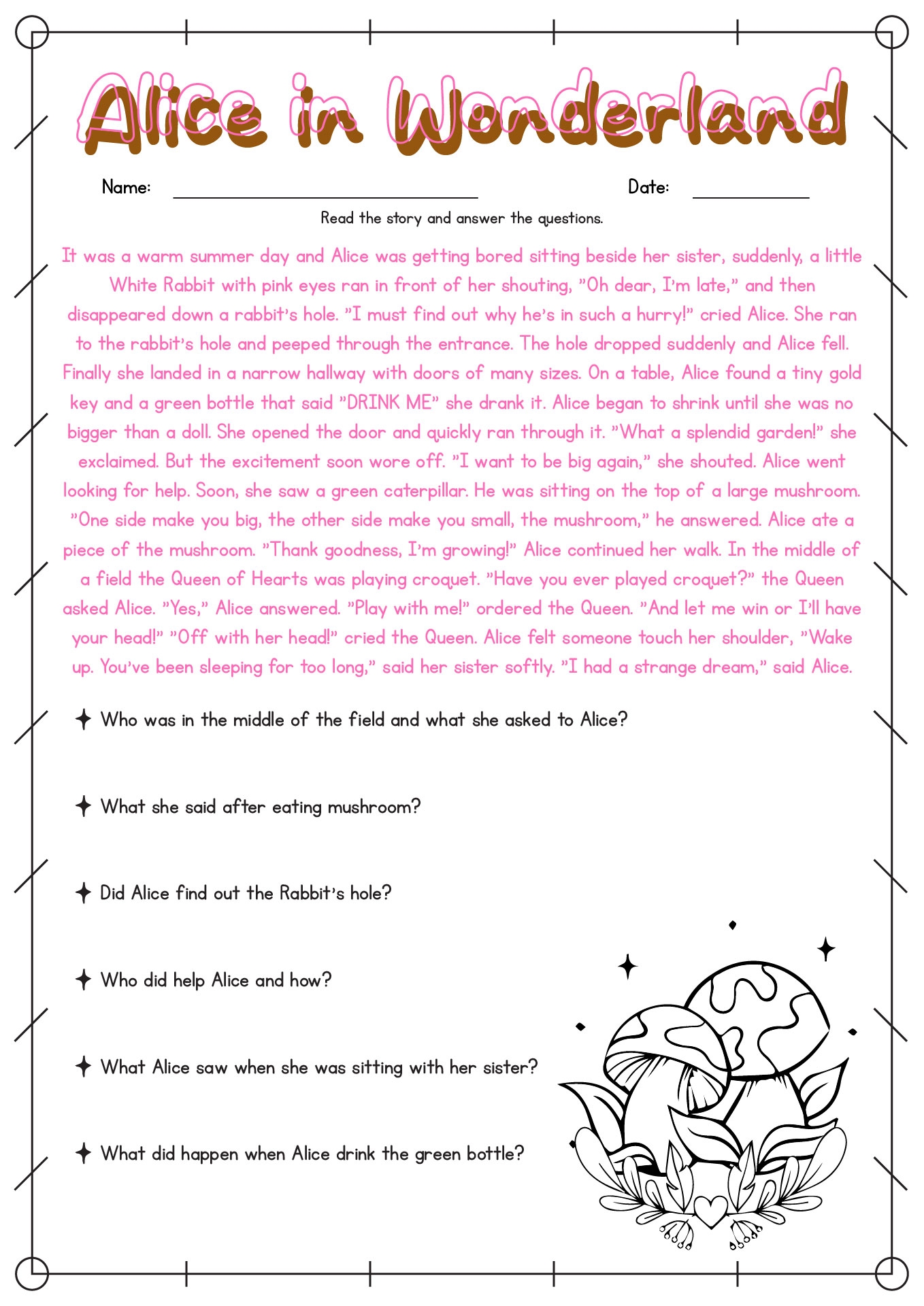 Free Printable Reading Comprehension Worksheets Grade4 Free Printable Reading Comprehension Worksheets Grade4