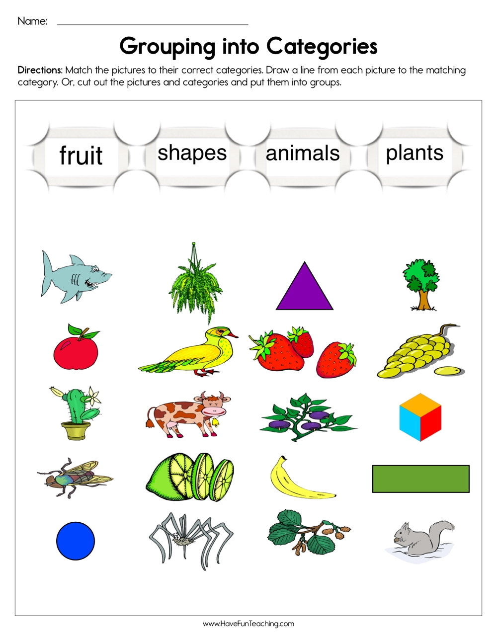 Grouping Into Categories Worksheet Have Fun Teaching Grouping Into Categories Worksheet Have Fun Teaching
