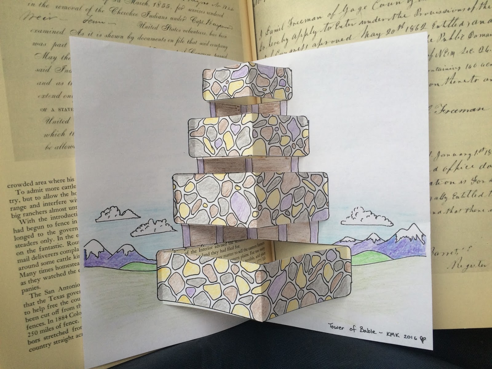 Grow Wild My Child Babel s Tower Free Pop up Coloring Page Printable