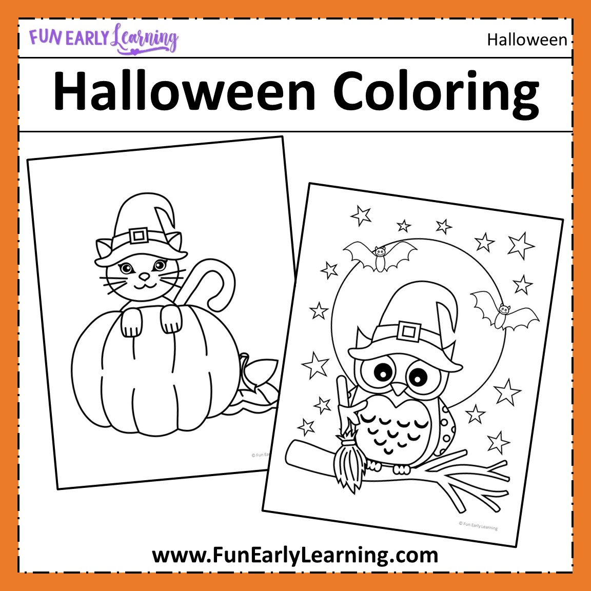 Halloween Coloring Pages Printable Fun Early Learning Halloween Coloring Pages Printable Fun Early Learning