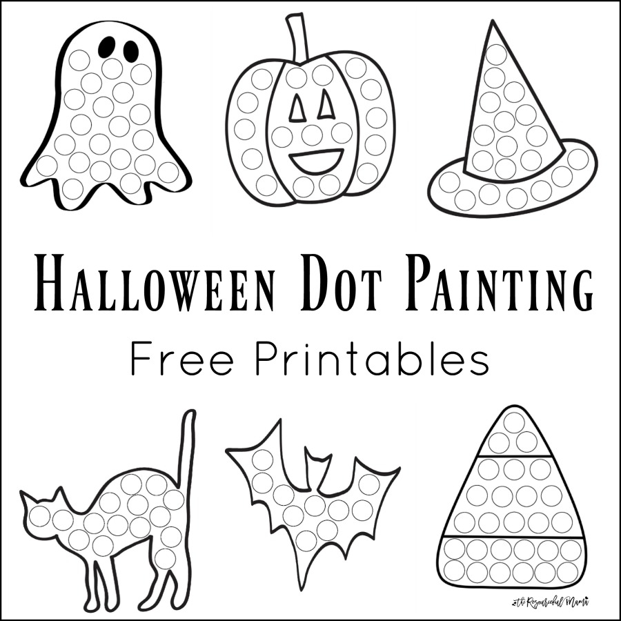 Halloween Dot Painting Free Printables The Resourceful Mama Halloween Dot Painting Free Printables The Resourceful Mama