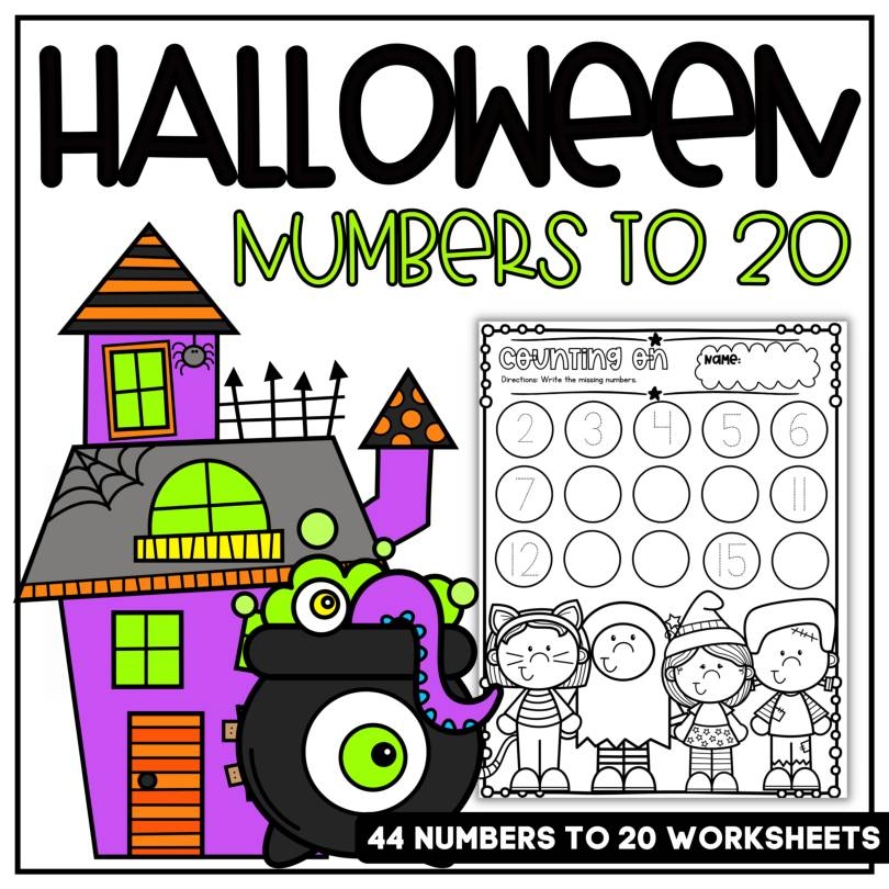 Halloween Math No Prep Printables For Kindergarten Writing Numbers To 20 Classful
