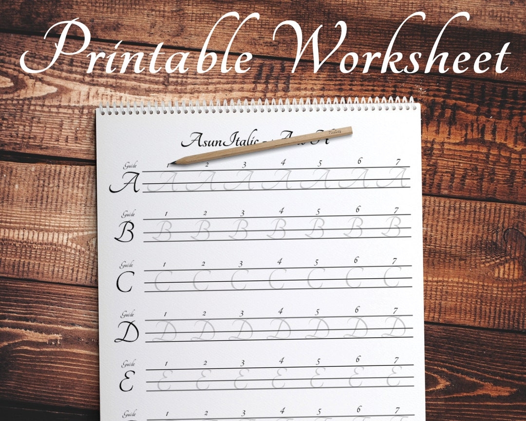 Handwriting Printable For Italic Calligraphy Practice Learn Modern Italic Scripts With Worksheet Tracing Paper For Italic Calligraphy Etsy Handwriting Printable For Italic Calligraphy Practice Learn Modern Italic Scripts With Worksheet Tracing Paper For Italic Calligraphy Etsy