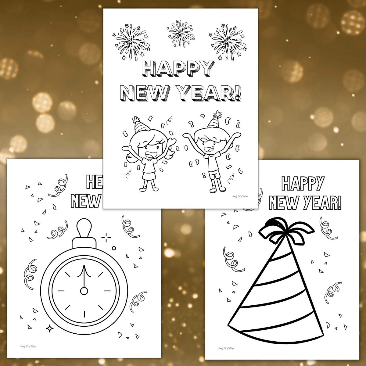 Happy New Year Preschool Printables
